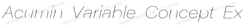 Acumin Variable Concept ExtraConden字体转换